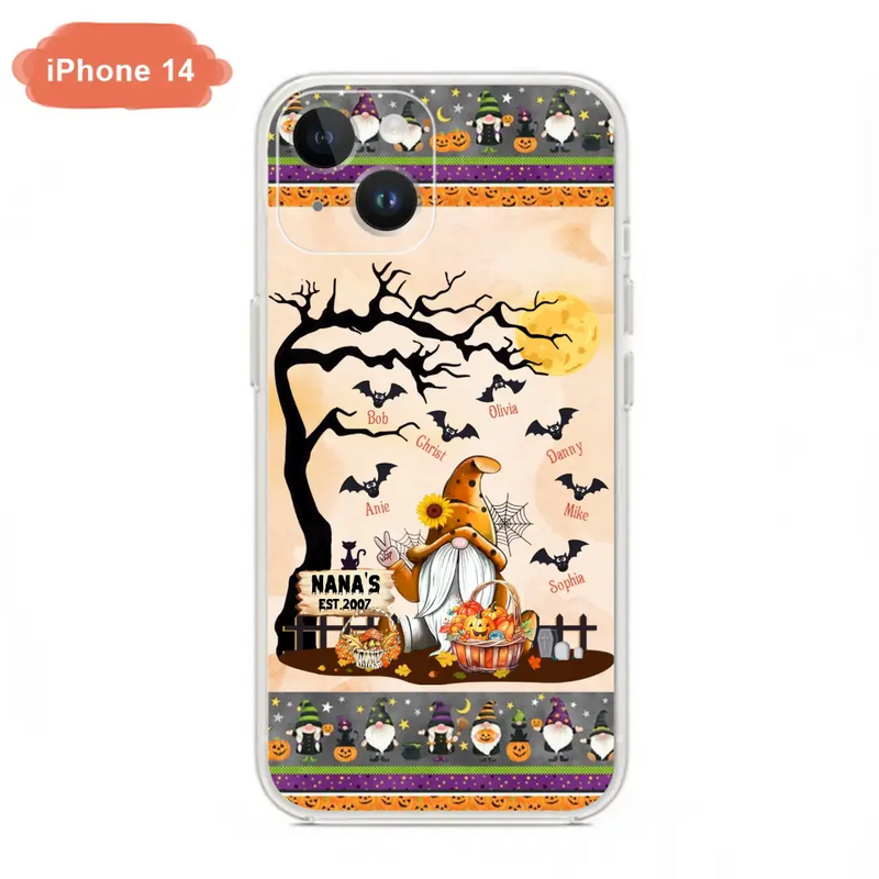Personalized Boo Grandma Phone Case - Halloween Gift For Grandma - Up to 7 Kids - Case For iPhone/Samsung