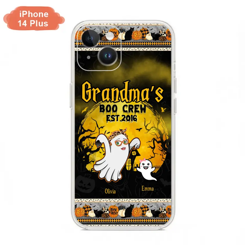 Personalized Grandma Phone Case - Halloween Gift For Grandma - Up to 7 Kids - Grandma's Boo Crew - Case For iPhone/ Samsung