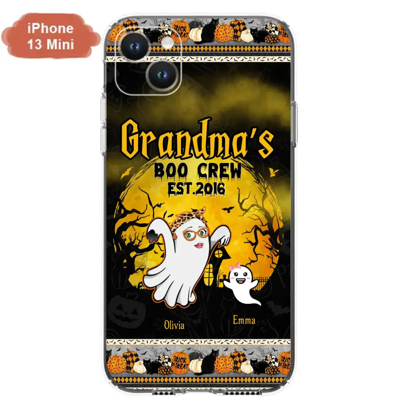 Personalized Grandma Phone Case - Halloween Gift For Grandma - Up to 7 Kids - Grandma's Boo Crew - Case For iPhone/ Samsung