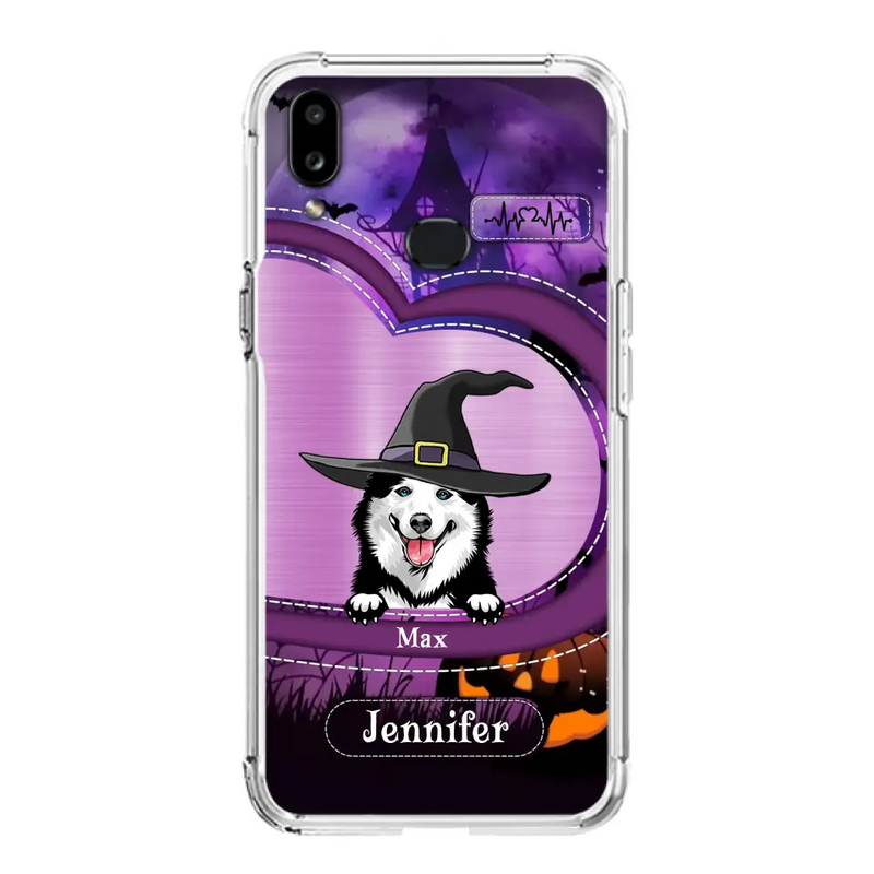 Personalized Dog Halloween Phone Case - Gift Idea For Dog Lover/Halloween - Up to 3 Dogs - Case For iPhone/Samsung