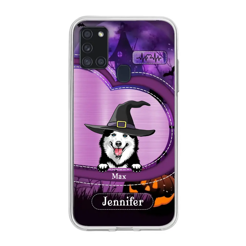 Personalized Dog Halloween Phone Case - Gift Idea For Dog Lover/Halloween - Up to 3 Dogs - Case For iPhone/Samsung