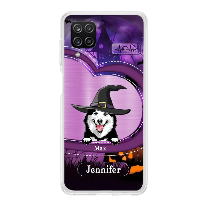 Personalized Dog Halloween Phone Case - Gift Idea For Dog Lover/Halloween - Up to 3 Dogs - Case For iPhone/Samsung