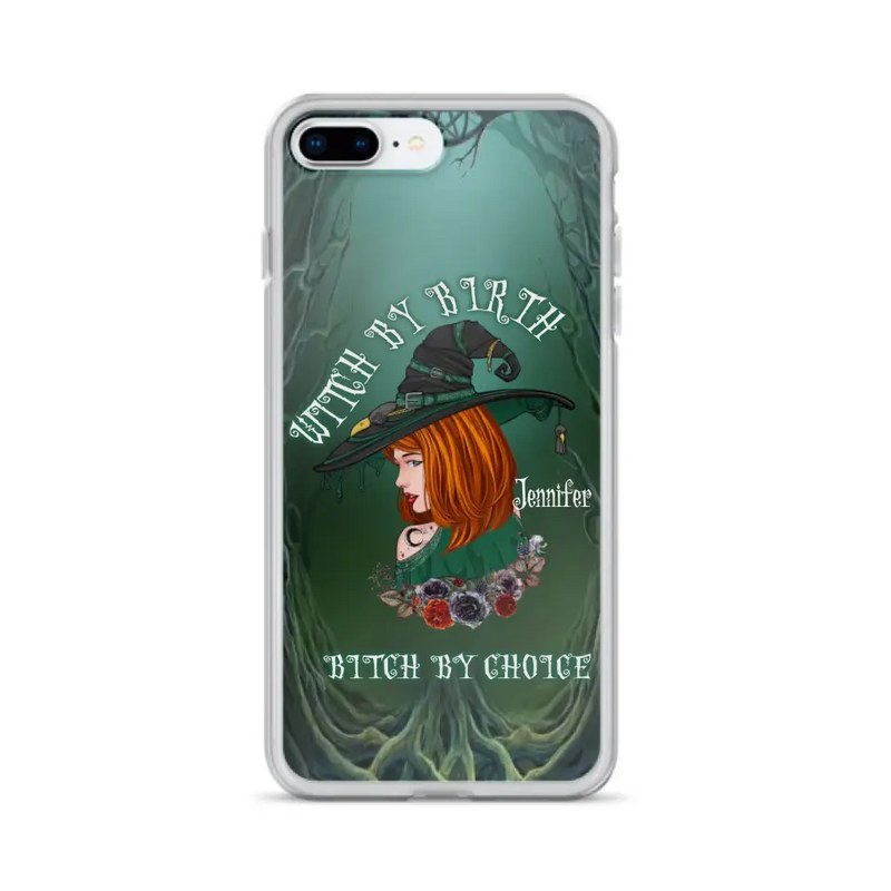 Custom Personalized Witch Phone Case - Gift Idea For Halloween - Witch By Birth Bitch By Choice - Case For iPhone/Samsung