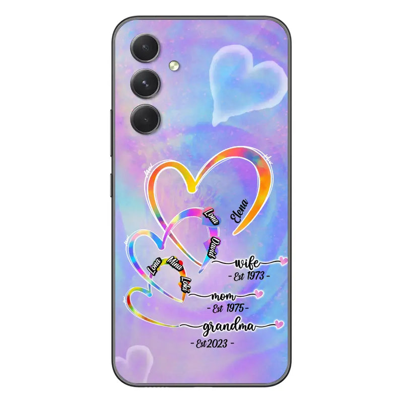 Personalized Mom Phone Case - Gift Idea For Mom/Grandma - Up to 4 Children/5 Grandchildren - Cases For iPhone/Samsung