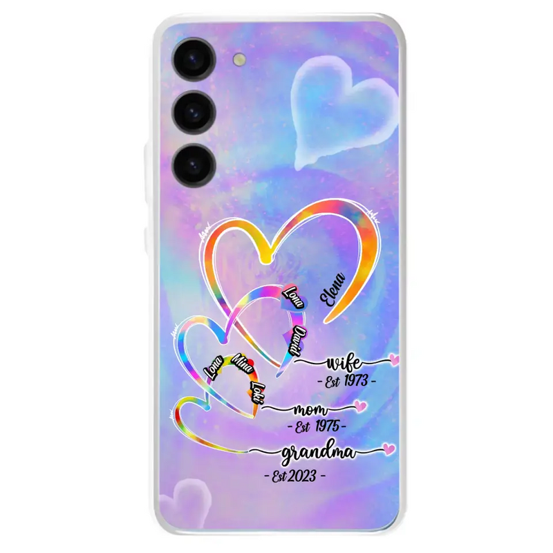 Personalized Mom Phone Case - Gift Idea For Mom/Grandma - Up to 4 Children/5 Grandchildren - Cases For iPhone/Samsung
