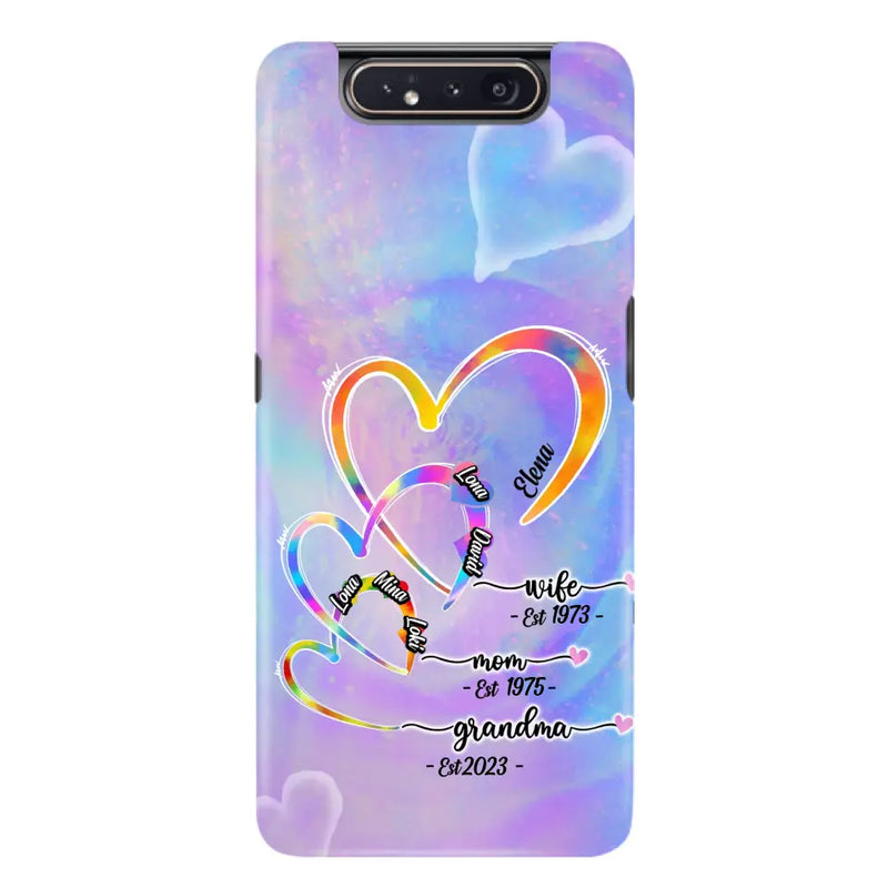 Personalized Mom Phone Case - Gift Idea For Mom/Grandma - Up to 4 Children/5 Grandchildren - Cases For iPhone/Samsung