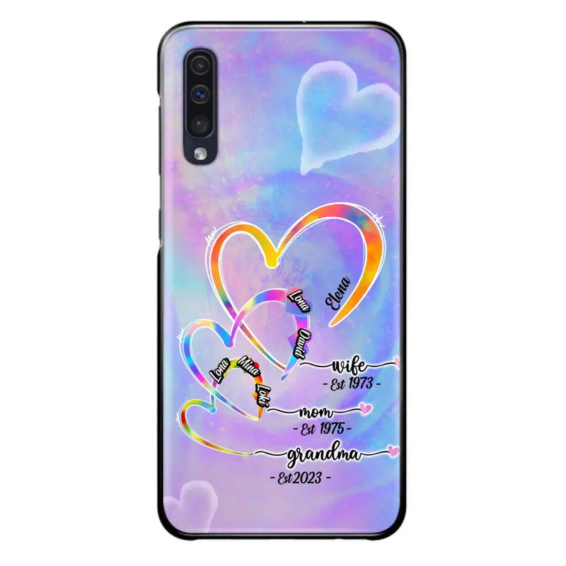 Personalized Mom Phone Case - Gift Idea For Mom/Grandma - Up to 4 Children/5 Grandchildren - Cases For iPhone/Samsung