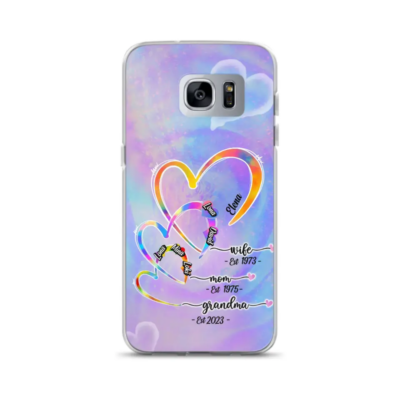 Personalized Mom Phone Case - Gift Idea For Mom/Grandma - Up to 4 Children/5 Grandchildren - Cases For iPhone/Samsung