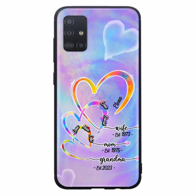 Personalized Mom Phone Case - Gift Idea For Mom/Grandma - Up to 4 Children/5 Grandchildren - Cases For iPhone/Samsung