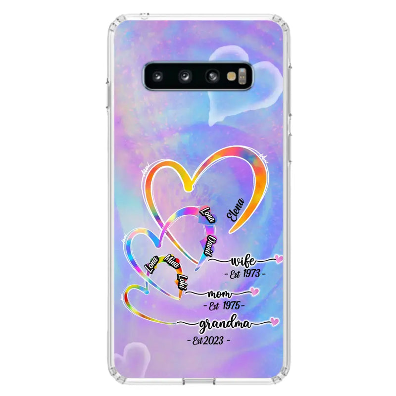Personalized Mom Phone Case - Gift Idea For Mom/Grandma - Up to 4 Children/5 Grandchildren - Cases For iPhone/Samsung