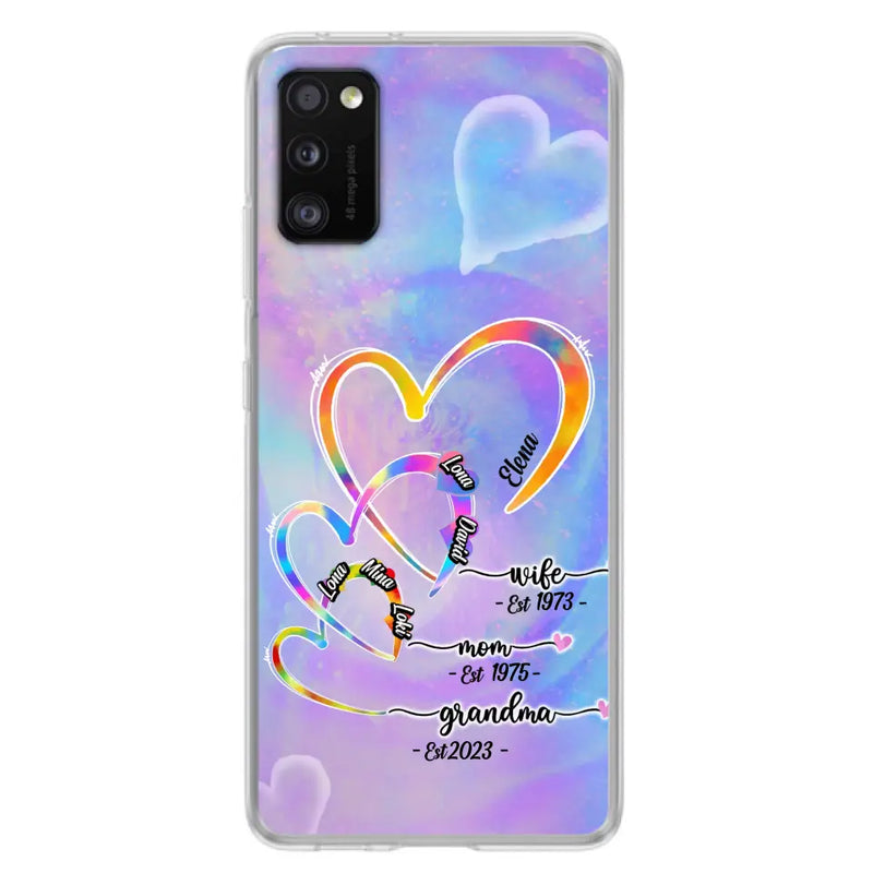 Personalized Mom Phone Case - Gift Idea For Mom/Grandma - Up to 4 Children/5 Grandchildren - Cases For iPhone/Samsung