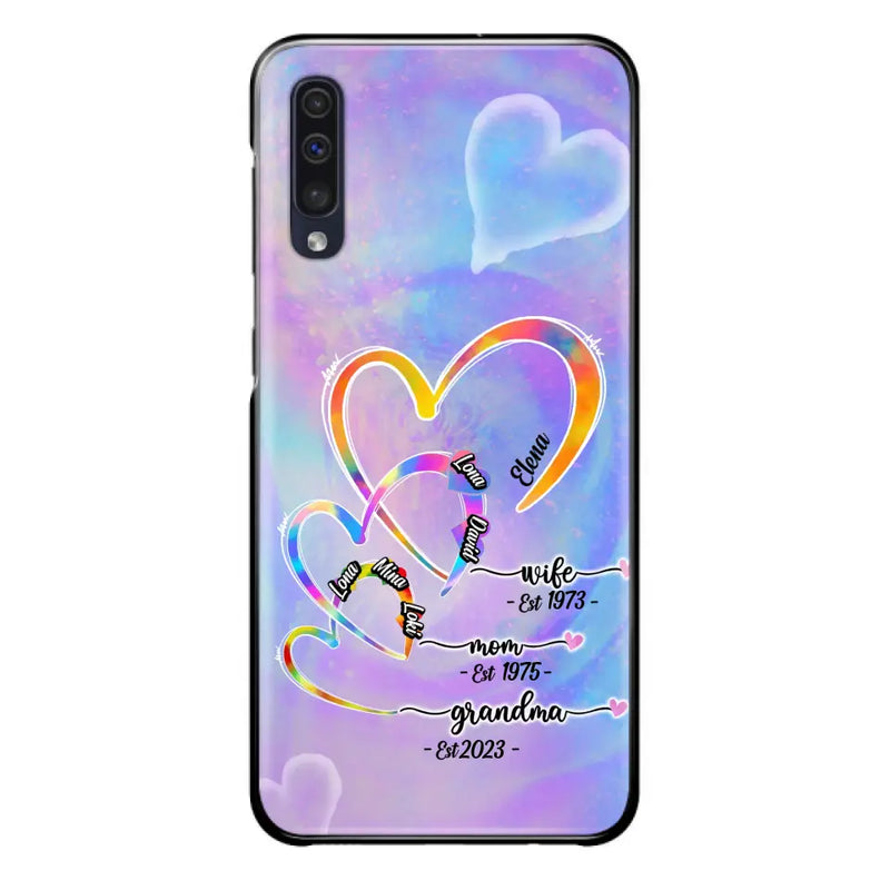 Personalized Mom Phone Case - Gift Idea For Mom/Grandma - Up to 4 Children/5 Grandchildren - Cases For iPhone/Samsung