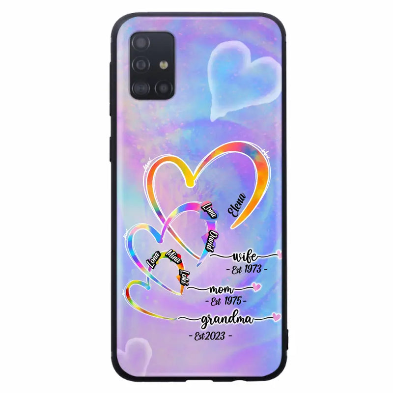 Personalized Mom Phone Case - Gift Idea For Mom/Grandma - Up to 4 Children/5 Grandchildren - Cases For iPhone/Samsung