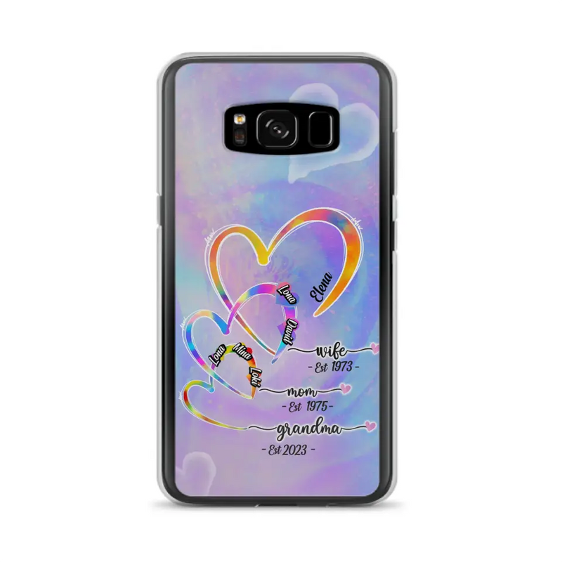 Personalized Mom Phone Case - Gift Idea For Mom/Grandma - Up to 4 Children/5 Grandchildren - Cases For iPhone/Samsung