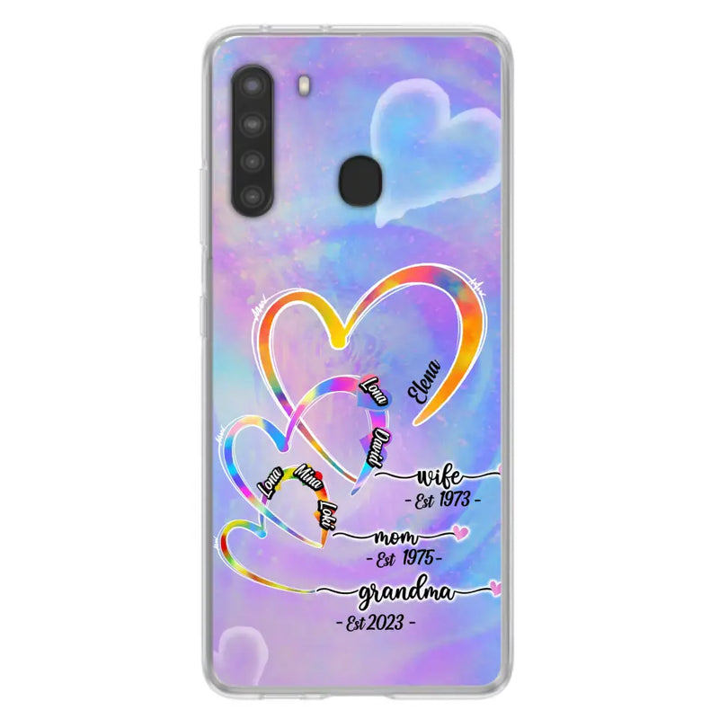 Personalized Mom Phone Case - Gift Idea For Mom/Grandma - Up to 4 Children/5 Grandchildren - Cases For iPhone/Samsung