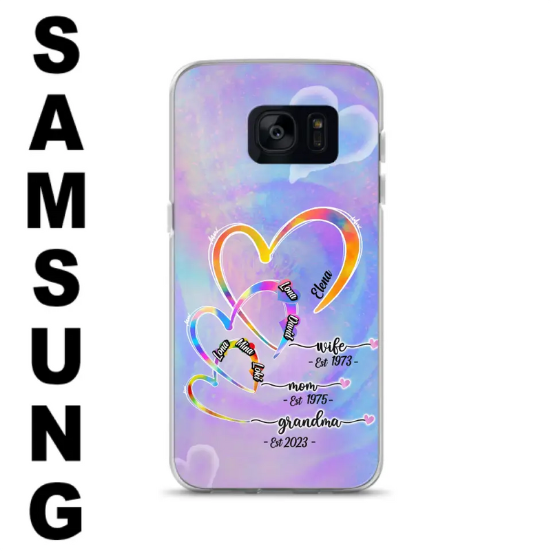 Personalized Mom Phone Case - Gift Idea For Mom/Grandma - Up to 4 Children/5 Grandchildren - Cases For iPhone/Samsung