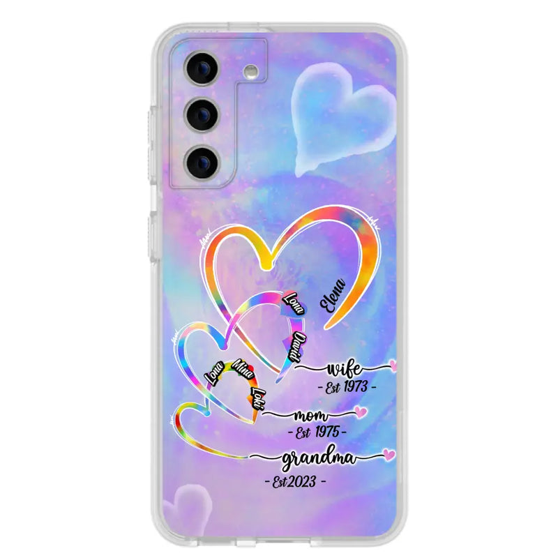 Personalized Mom Phone Case - Gift Idea For Mom/Grandma - Up to 4 Children/5 Grandchildren - Cases For iPhone/Samsung