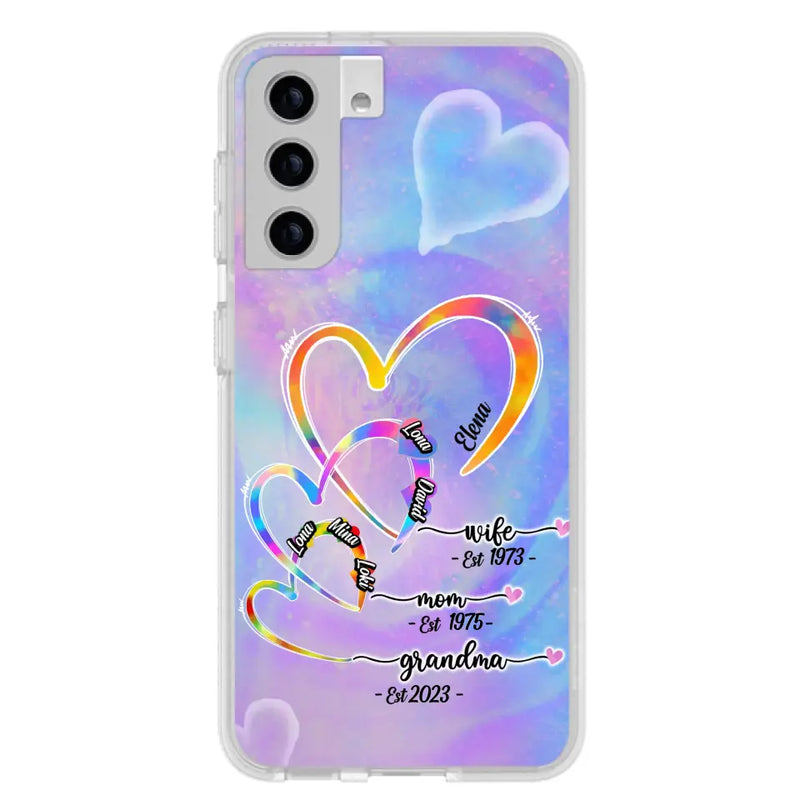 Personalized Mom Phone Case - Gift Idea For Mom/Grandma - Up to 4 Children/5 Grandchildren - Cases For iPhone/Samsung