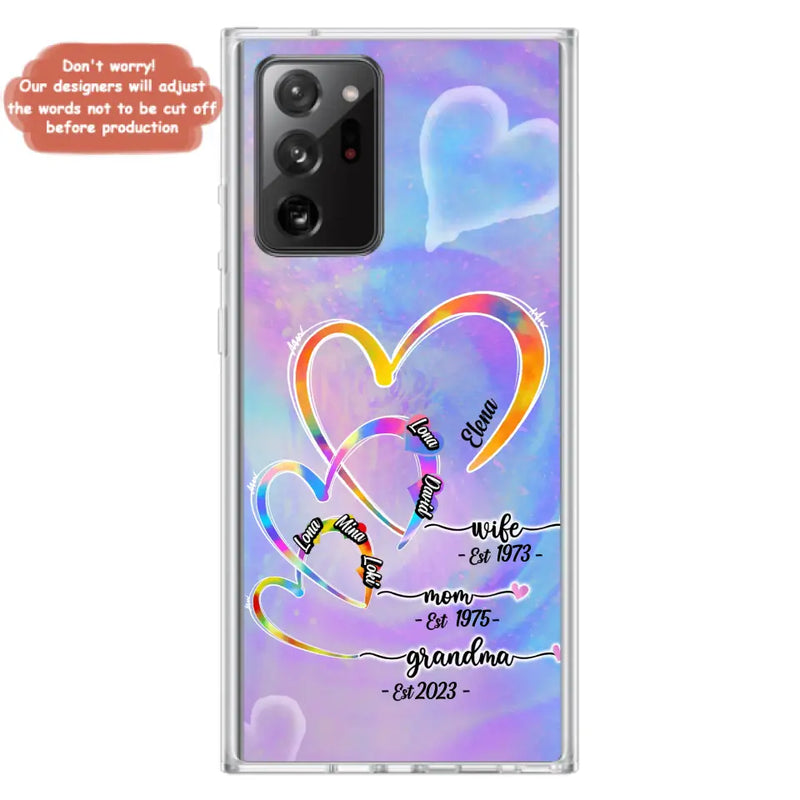 Personalized Mom Phone Case - Gift Idea For Mom/Grandma - Up to 4 Children/5 Grandchildren - Cases For iPhone/Samsung