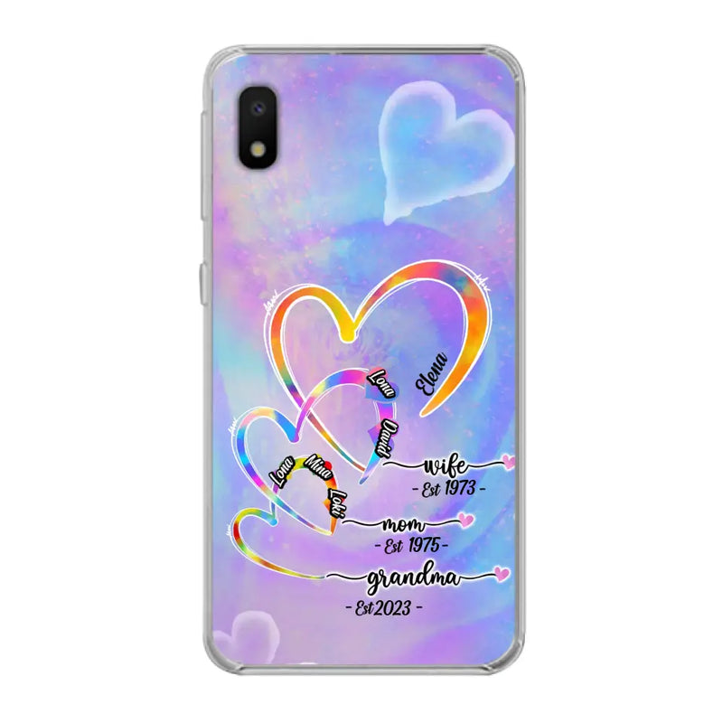 Personalized Mom Phone Case - Gift Idea For Mom/Grandma - Up to 4 Children/5 Grandchildren - Cases For iPhone/Samsung