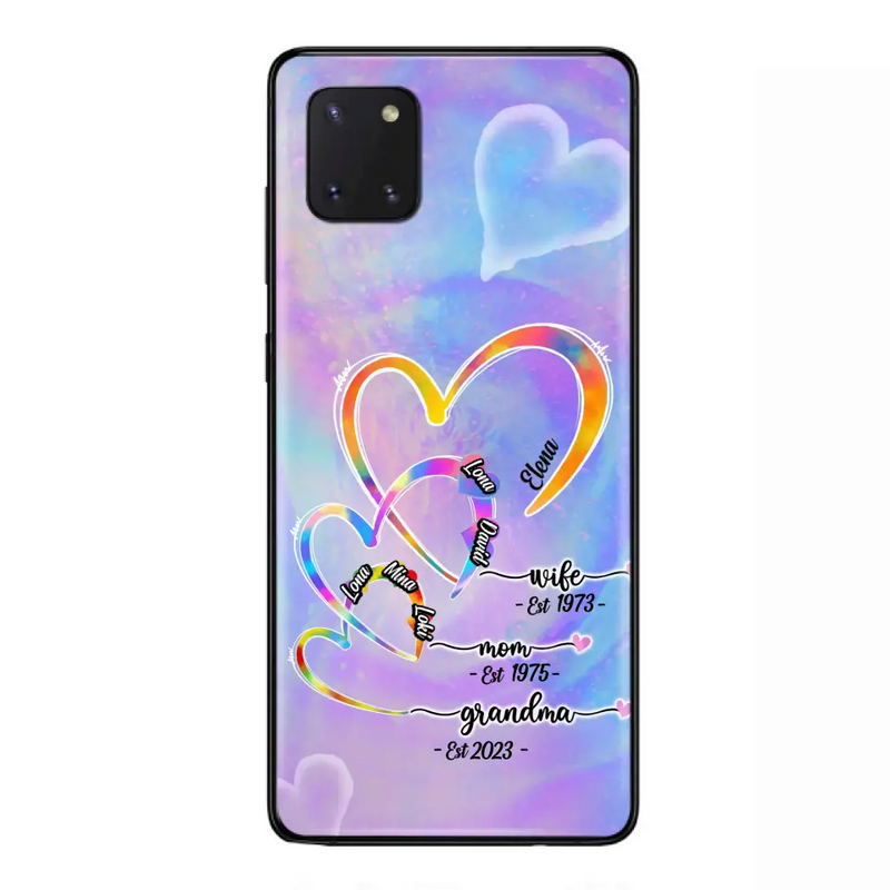 Personalized Mom Phone Case - Gift Idea For Mom/Grandma - Up to 4 Children/5 Grandchildren - Cases For iPhone/Samsung