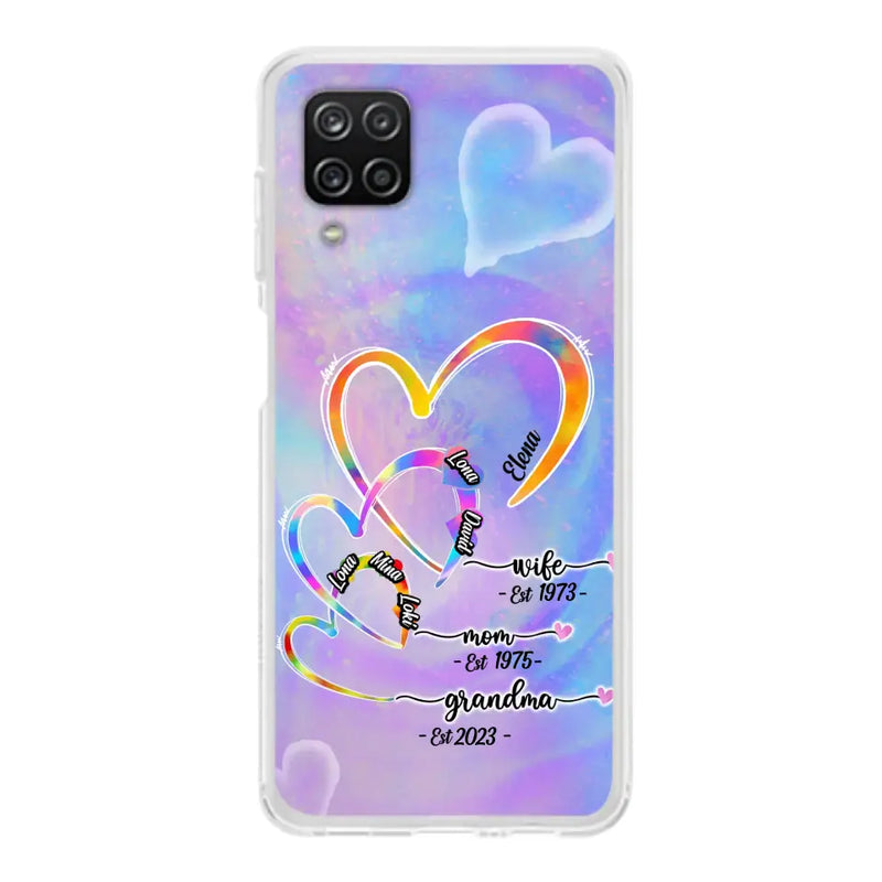 Personalized Mom Phone Case - Gift Idea For Mom/Grandma - Up to 4 Children/5 Grandchildren - Cases For iPhone/Samsung