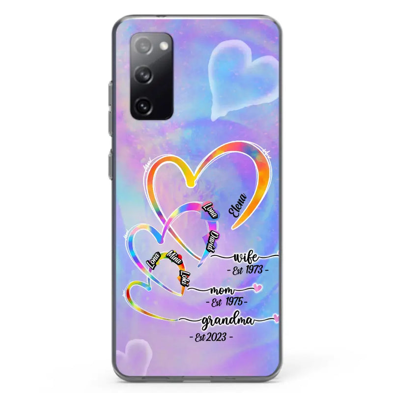 Personalized Mom Phone Case - Gift Idea For Mom/Grandma - Up to 4 Children/5 Grandchildren - Cases For iPhone/Samsung