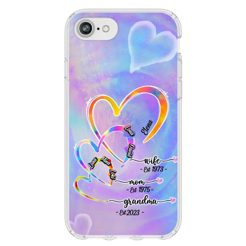 Personalized Mom Phone Case - Gift Idea For Mom/Grandma - Up to 4 Children/5 Grandchildren - Cases For iPhone/Samsung