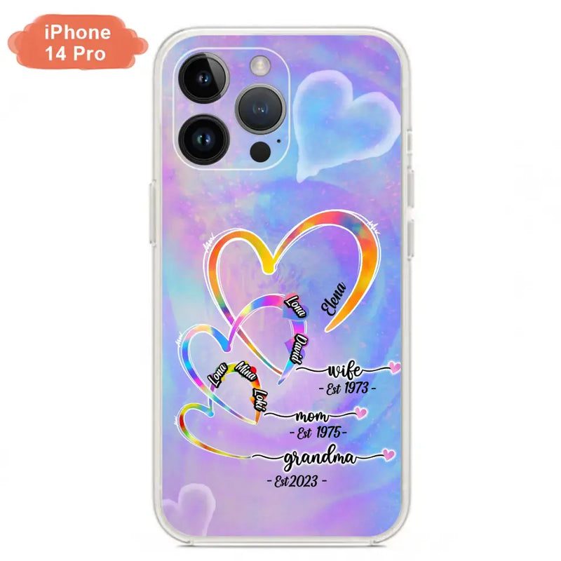 Personalized Mom Phone Case - Gift Idea For Mom/Grandma - Up to 4 Children/5 Grandchildren - Cases For iPhone/Samsung