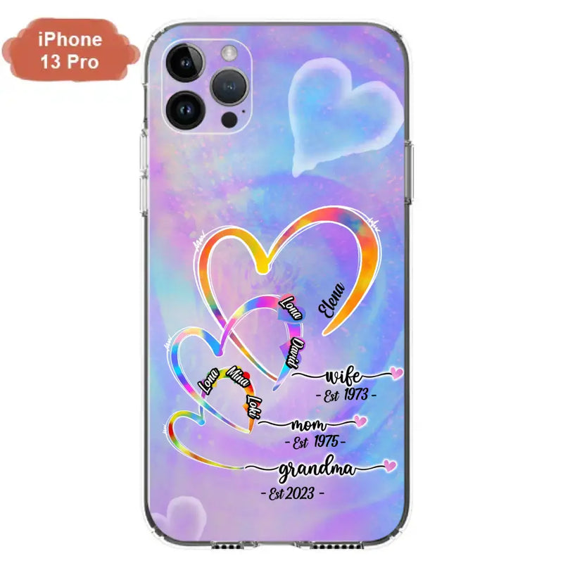 Personalized Mom Phone Case - Gift Idea For Mom/Grandma - Up to 4 Children/5 Grandchildren - Cases For iPhone/Samsung