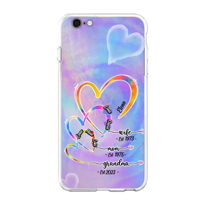 Personalized Mom Phone Case - Gift Idea For Mom/Grandma - Up to 4 Children/5 Grandchildren - Cases For iPhone/Samsung