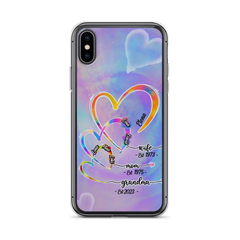 Personalized Mom Phone Case - Gift Idea For Mom/Grandma - Up to 4 Children/5 Grandchildren - Cases For iPhone/Samsung