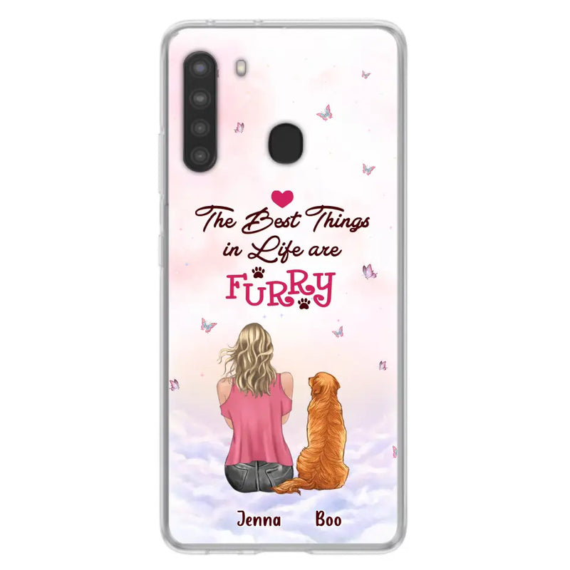 Personalized Dog Mom Phone Case - Up to 5 Dogs - Gift Idea For Dog Lovers - The Best Things In Life Are Furry - Case for iPhone/Samsung