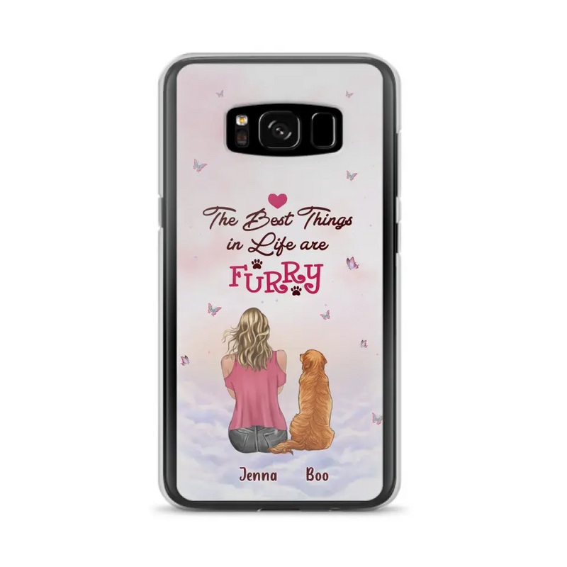 Personalized Dog Mom Phone Case - Up to 5 Dogs - Gift Idea For Dog Lovers - The Best Things In Life Are Furry - Case for iPhone/Samsung