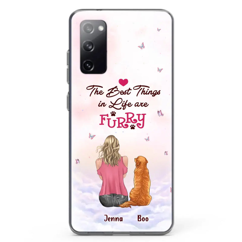 Personalized Dog Mom Phone Case - Up to 5 Dogs - Gift Idea For Dog Lovers - The Best Things In Life Are Furry - Case for iPhone/Samsung