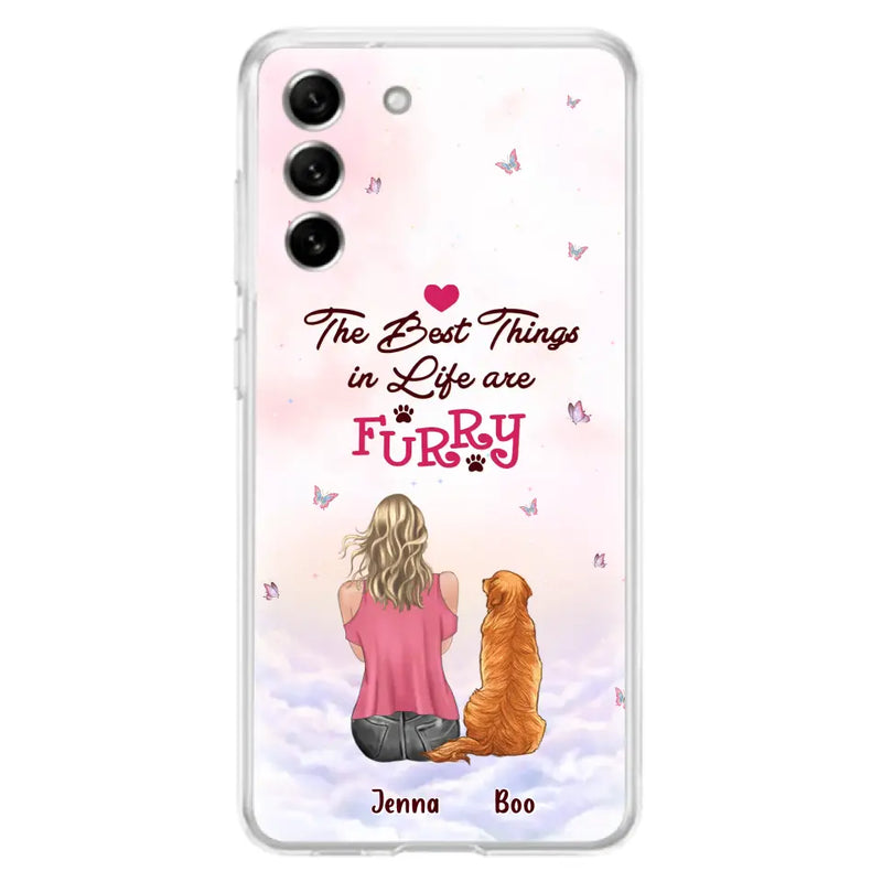 Personalized Dog Mom Phone Case - Up to 5 Dogs - Gift Idea For Dog Lovers - The Best Things In Life Are Furry - Case for iPhone/Samsung