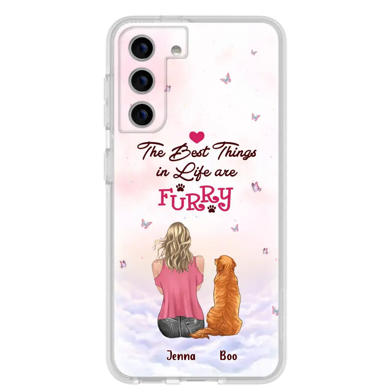 Personalized Dog Mom Phone Case - Up to 5 Dogs - Gift Idea For Dog Lovers - The Best Things In Life Are Furry - Case for iPhone/Samsung