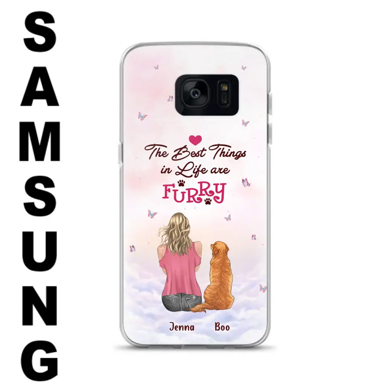 Personalized Dog Mom Phone Case - Up to 5 Dogs - Gift Idea For Dog Lovers - The Best Things In Life Are Furry - Case for iPhone/Samsung