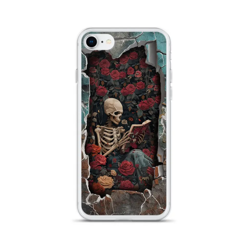 Custom Personalized Bookish Skeleton Phone Case - Reading Book Lover Gift Idea - Case For iPhone/ Samsung