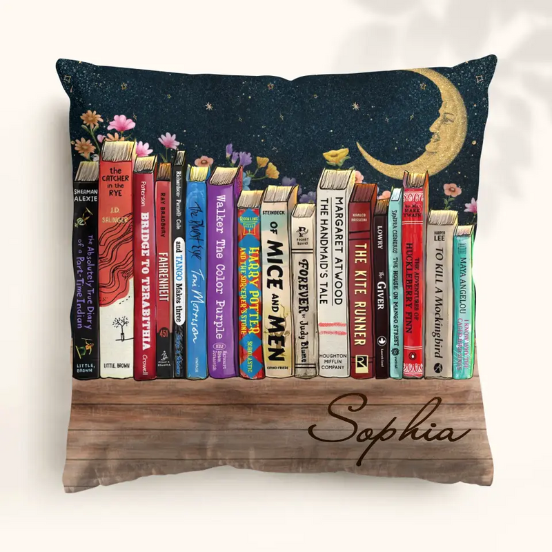 Personalized Reading Book Pillow Cover - Gift Idea For Book Lover