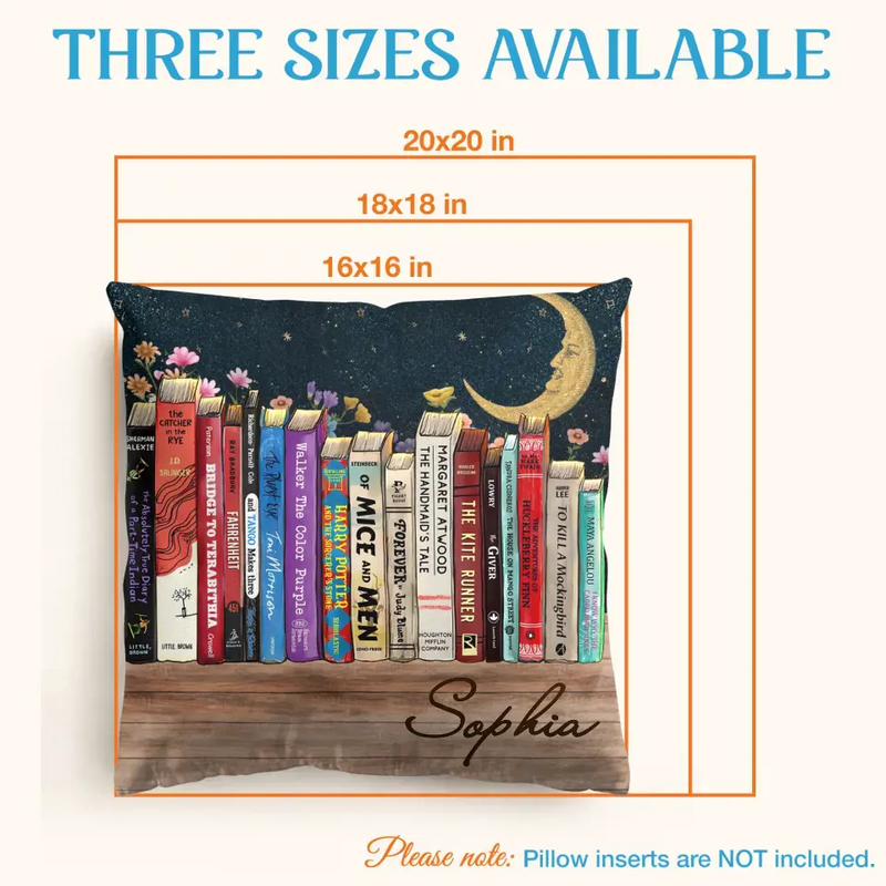 Personalized Reading Book Pillow Cover - Gift Idea For Book Lover