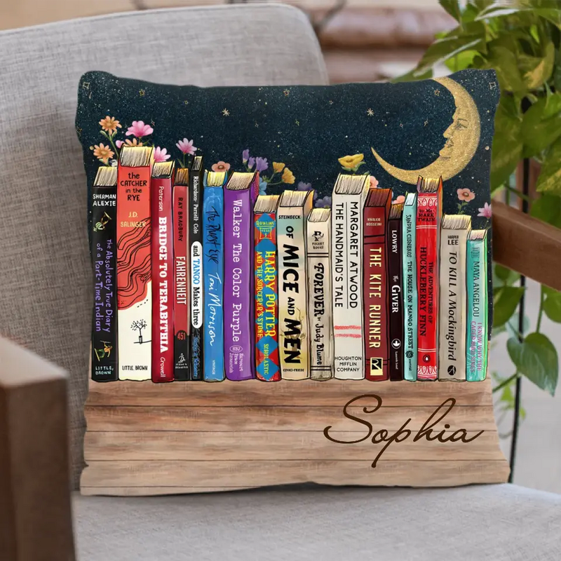 Personalized Reading Book Pillow Cover - Gift Idea For Book Lover