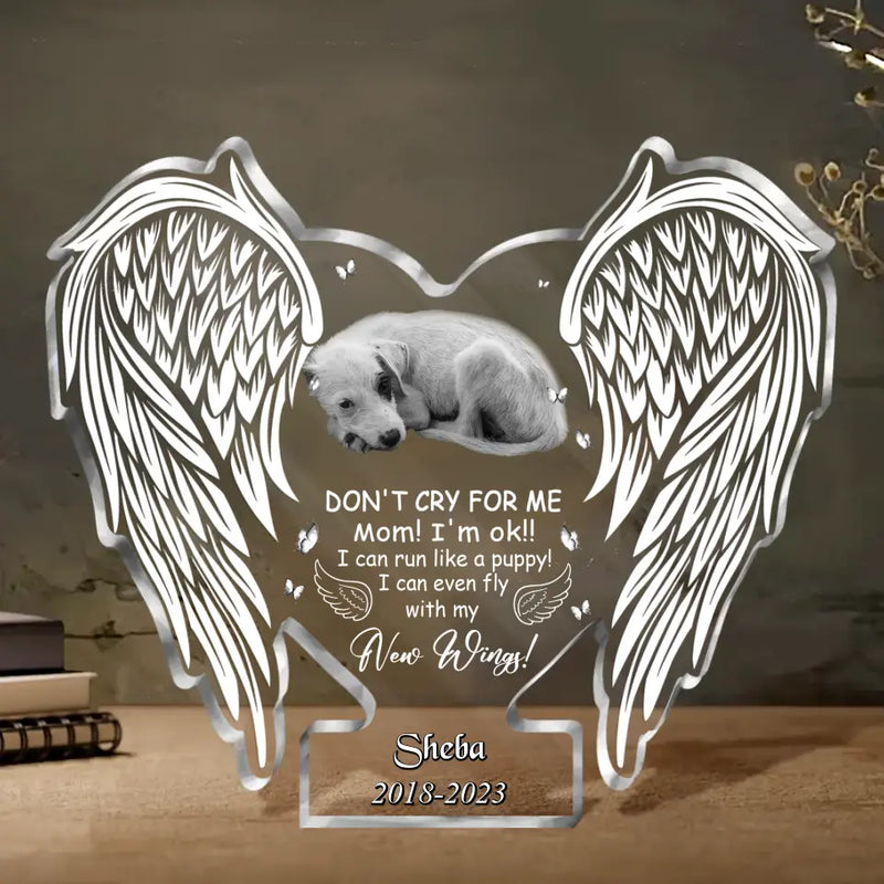 Personalized Memorial Pet Photo Acrylic Plaque - Memorial Gift Idea For Loss Of Pet