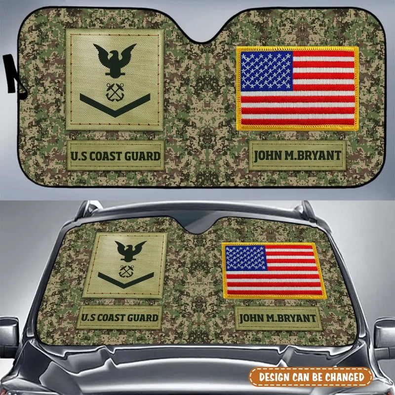 Personalized Veteran Sunshade - Gift Idea To Veteran/Father/Husband