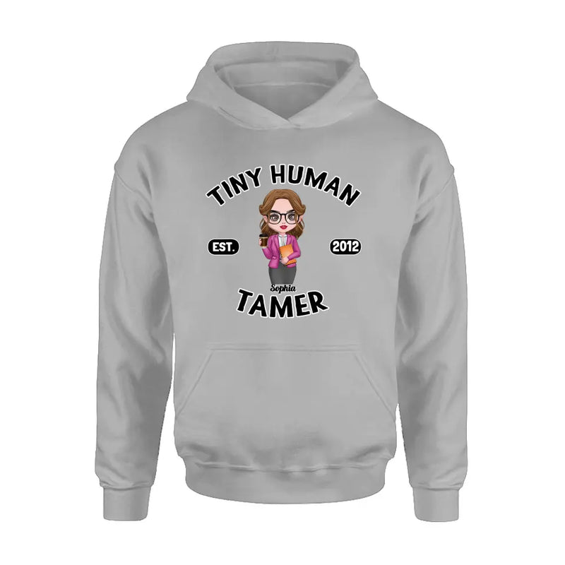 Personalized Tiny Human Tamer Shirt/Hoodie - Gift Idea To Friends/Daughter/Mom