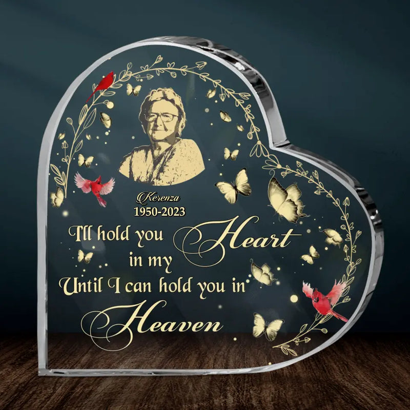Personalized Photo Heart Shaped Acrylic Plaque - Memorial Gift Idea