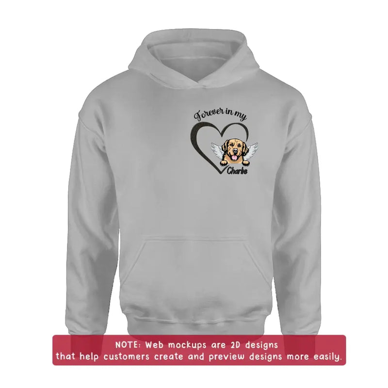 Personalized Dog Embroidered T-shirt/Sweater/Hoodie - Memorial Gift Idea For Dog Lover - Forever In My