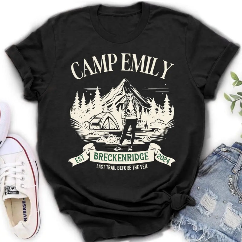 Personalized Camping Vintage T-shirt - Upload Photo - Gift Idea For Camping Lover