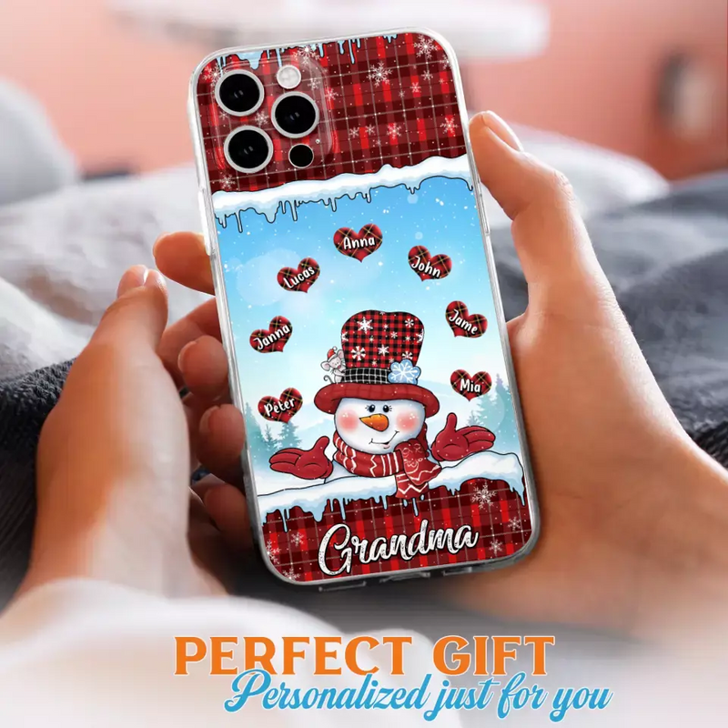 Personalized Grandma Children Phone Case - Christmas Gift For Grandma/Mom - Up to 7 Kids - Case For iPhone/Samsung