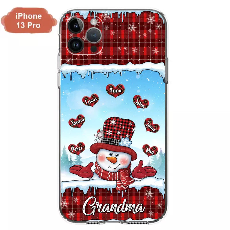 Personalized Grandma Children Phone Case - Christmas Gift For Grandma/Mom - Up to 7 Kids - Case For iPhone/Samsung